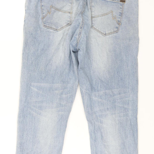 Max Jeans Womens Blue Cotton Capri Jeans Size 32 in L22 in Regular Zip