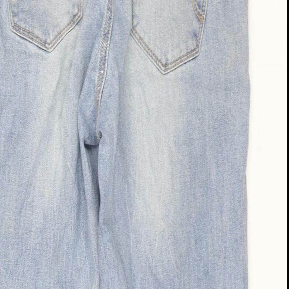 Max Jeans Womens Blue Cotton Capri Jeans Size 32 in L22 in Regular Zip