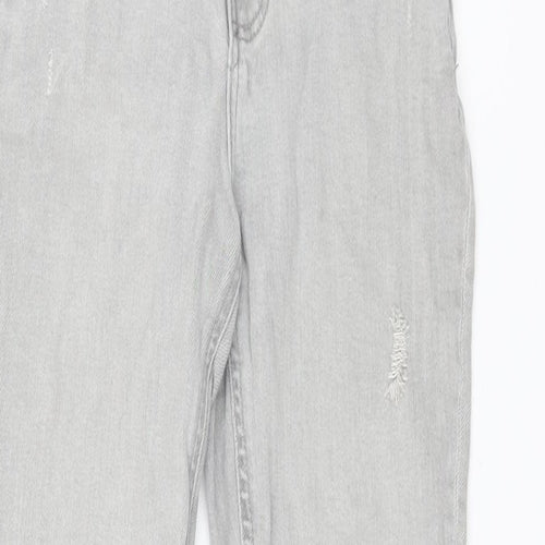 Denim & Co. Womens Grey Cotton Skinny Jeans Size 12 L27 in Regular Zip