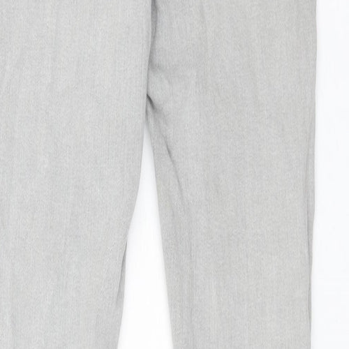 Denim & Co. Womens Grey Cotton Skinny Jeans Size 12 L27 in Regular Zip