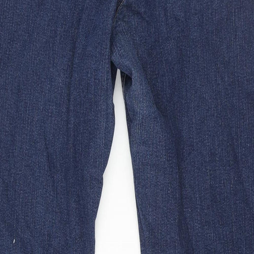 Arcadia Womens Blue Cotton Bootcut Jeans Size 16 L30 in Regular Zip