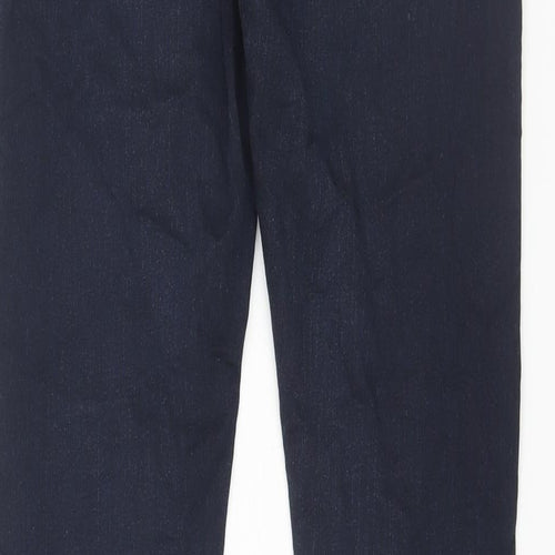Marks and Spencer Womens Blue Cotton Skinny Jeans Size 10 L30 in Regular Zip