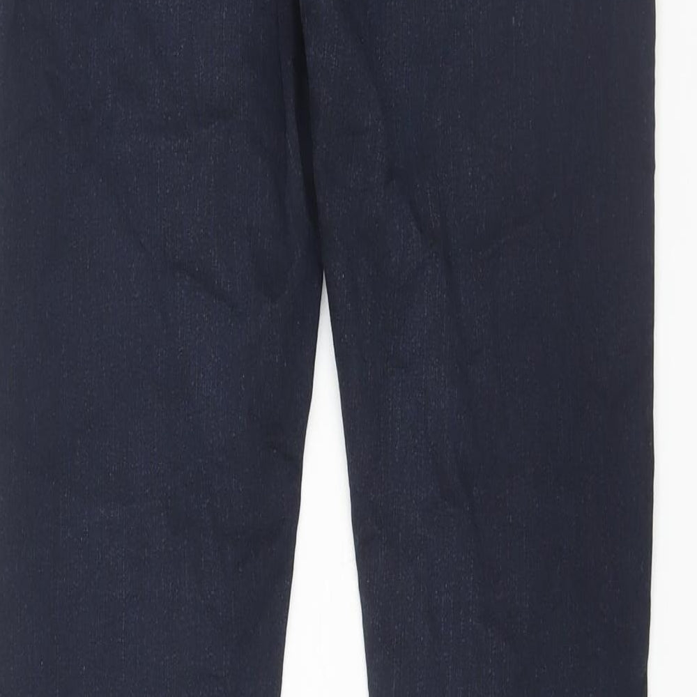 Marks and Spencer Womens Blue Cotton Skinny Jeans Size 10 L30 in Regular Zip