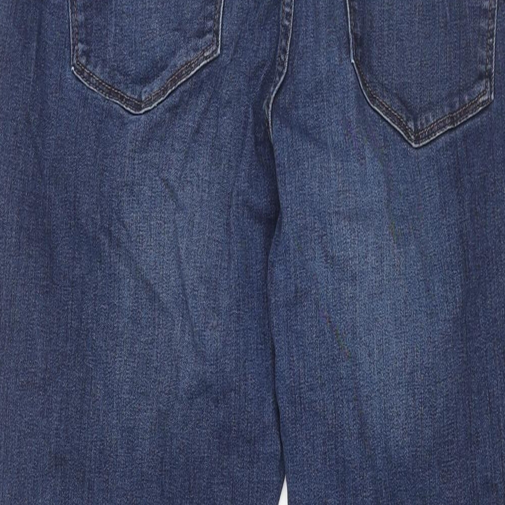 NEXT Womens Blue Cotton Skinny Jeans Size 16 L30 in Regular Zip