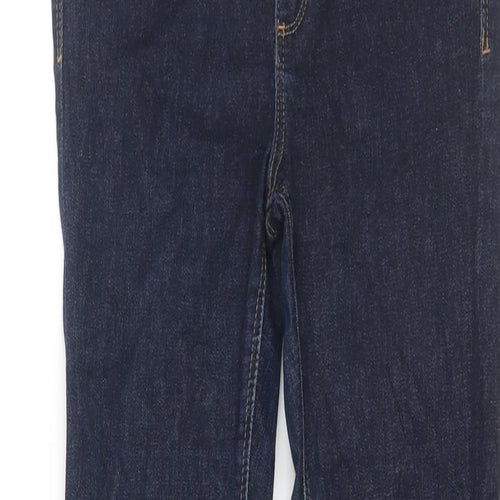Marks and Spencer Womens Blue Cotton Skinny Jeans Size 8 L28 in Regular Zip