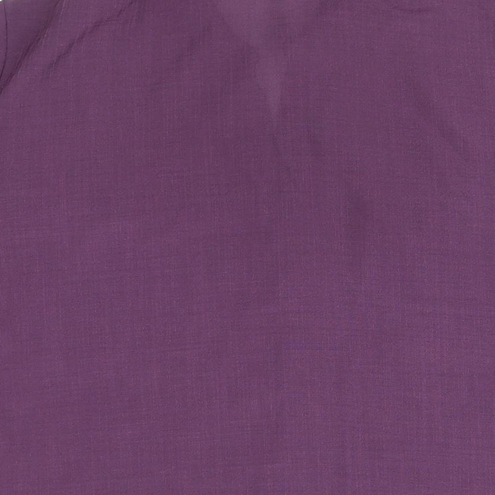 Marks and Spencer Womens Purple Polyester Basic Button-Up Size 18 Collared