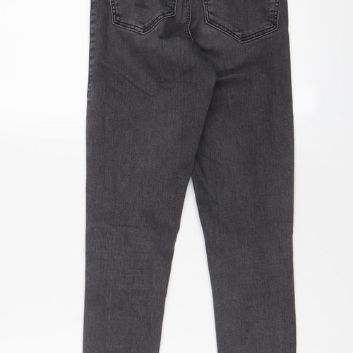 Topshop Womens Grey Cotton Skinny Jeans Size 26 in L26 in Regular Zip