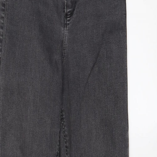 Topshop Womens Grey Cotton Skinny Jeans Size 26 in L26 in Regular Zip