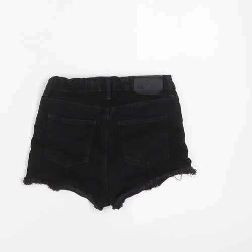 outfit Girls Black Cotton Bermuda Shorts Size 9 Years Regular Zip - Adjustable waist, Pockets