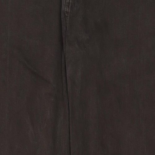 Blue Harbour Mens Brown Cotton Straight Jeans Size 42 in L31 in Regular Zip