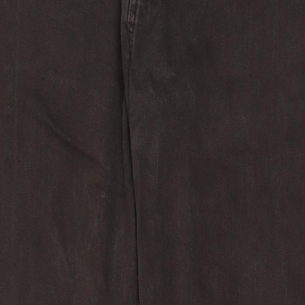 Blue Harbour Mens Brown Cotton Straight Jeans Size 42 in L31 in Regular Zip