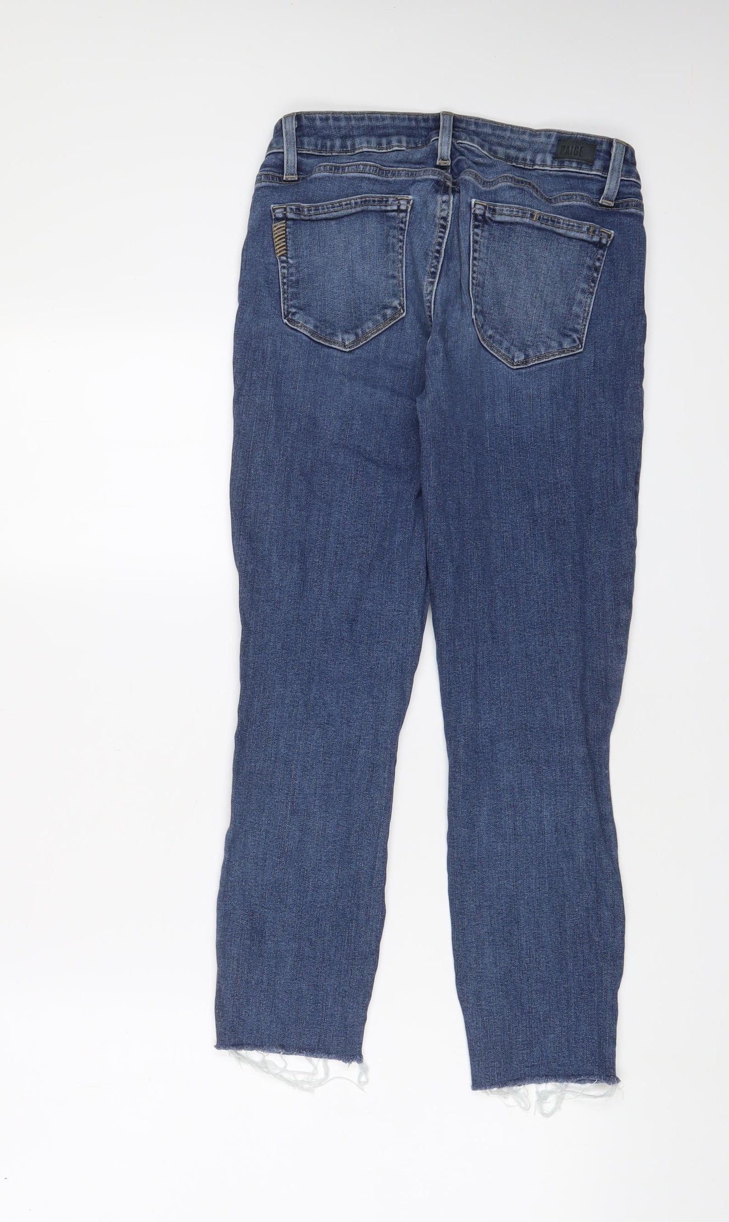 Paige Womens Blue Cotton Cropped Jeans Size 29 in L24 in Regular Zip