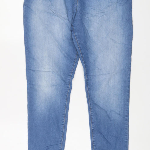 TU Womens Blue Cotton Jegging Jeans Size 14 L31 in Regular