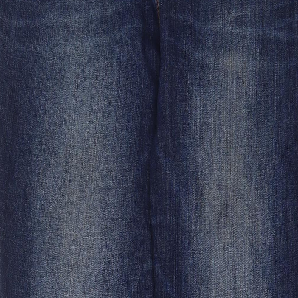 Old Navy Womens Blue Cotton Bootcut Jeans Size 14 L32 in Regular Zip