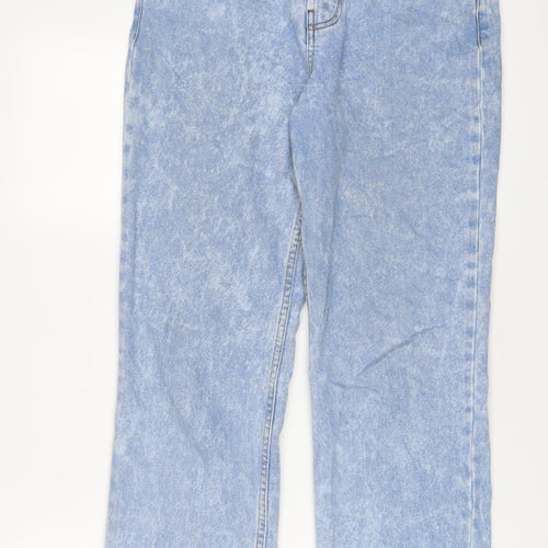 ASOS Womens Blue Cotton Straight Jeans Size 28 in L30 in Regular Button