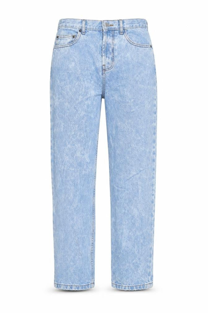 ASOS Womens Blue Cotton Straight Jeans Size 28 in L30 in Regular Button