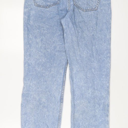 ASOS Womens Blue Cotton Straight Jeans Size 28 in L30 in Regular Button