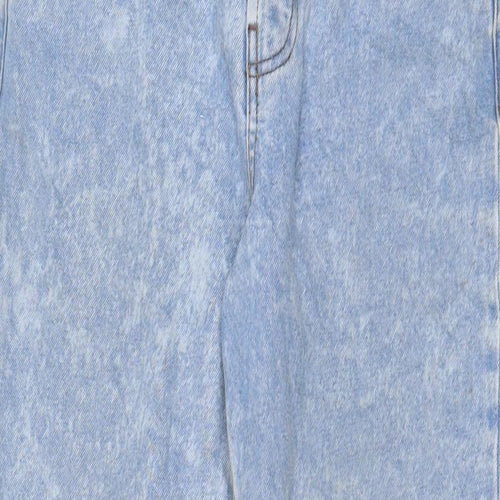 ASOS Womens Blue Cotton Straight Jeans Size 28 in L30 in Regular Button