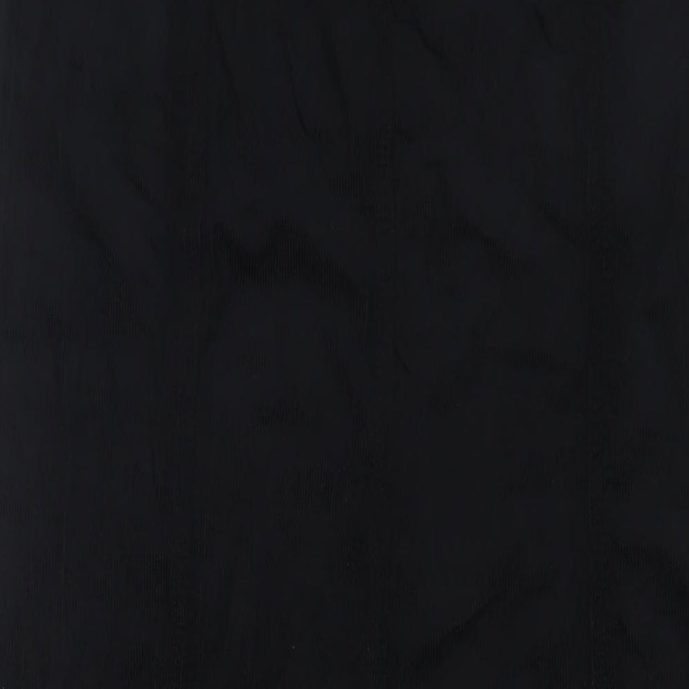 NEXT Womens Black Cotton A-Line Skirt Size 10 Zip