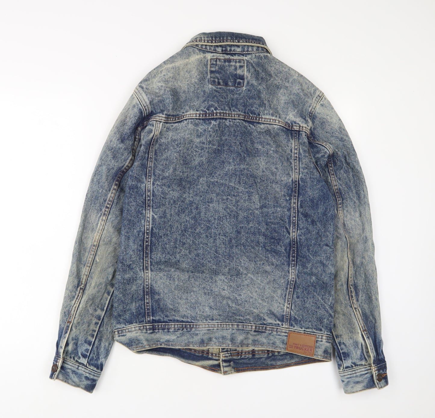 Pull&Bear Mens Blue Jacket Size M Button