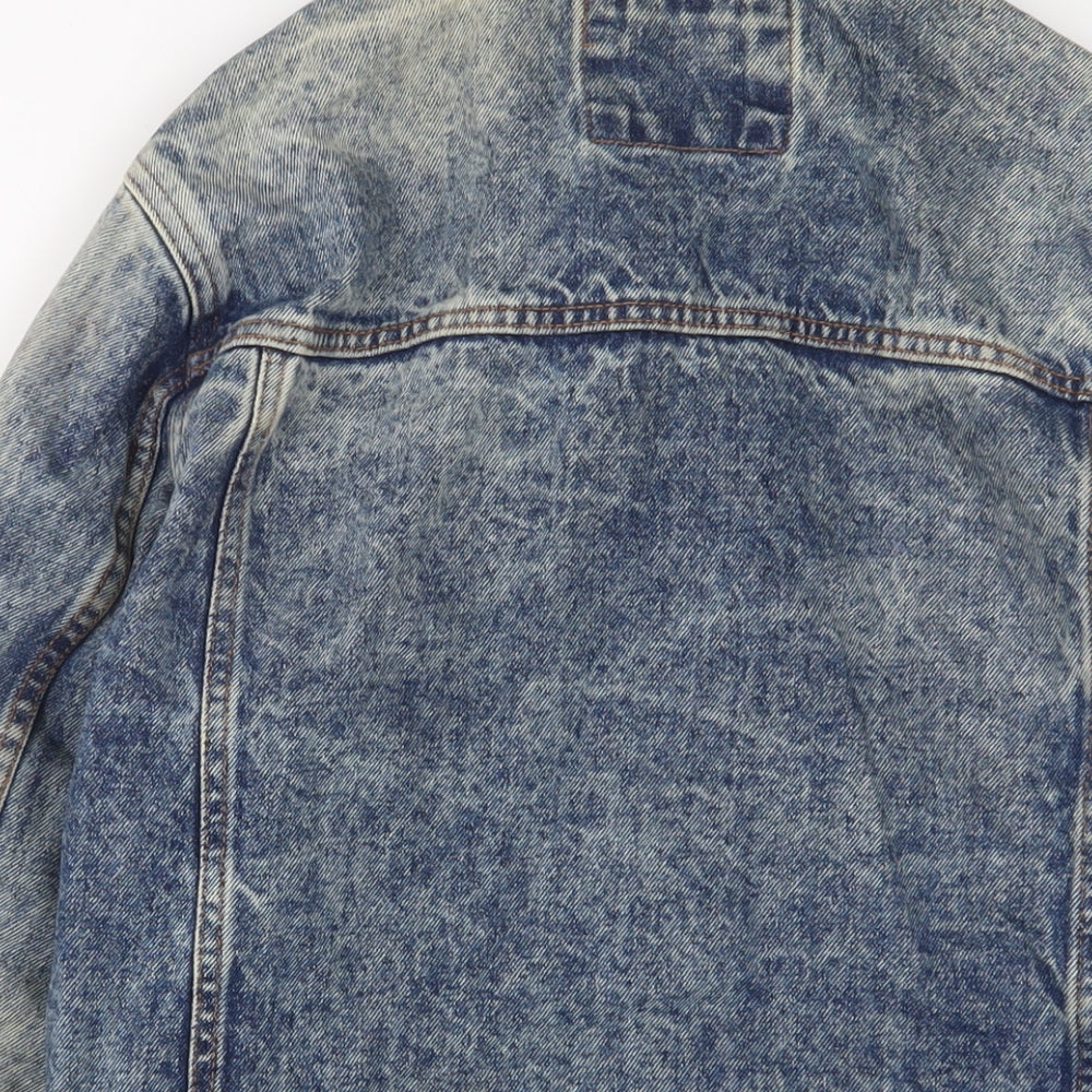 Pull&Bear Mens Blue Jacket Size M Button