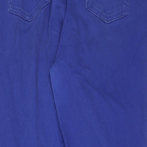 Kaleidoscope Womens Blue Cotton Skinny Jeans Size 18 L28 in Regular Zip - Ankle zip