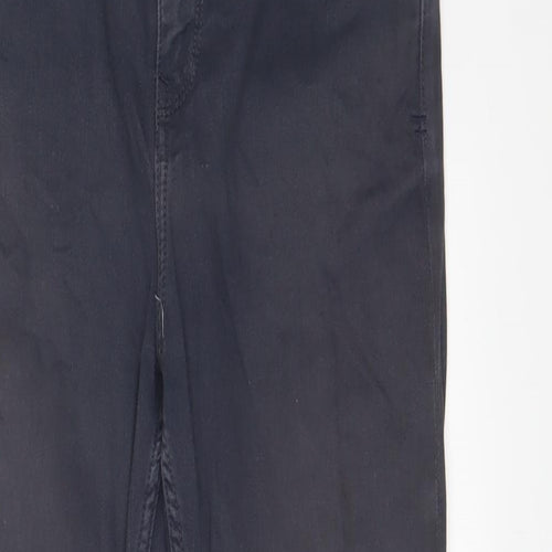 Fat Face Womens Blue Cotton Cropped Jeans Size 12 L24 in Regular Zip
