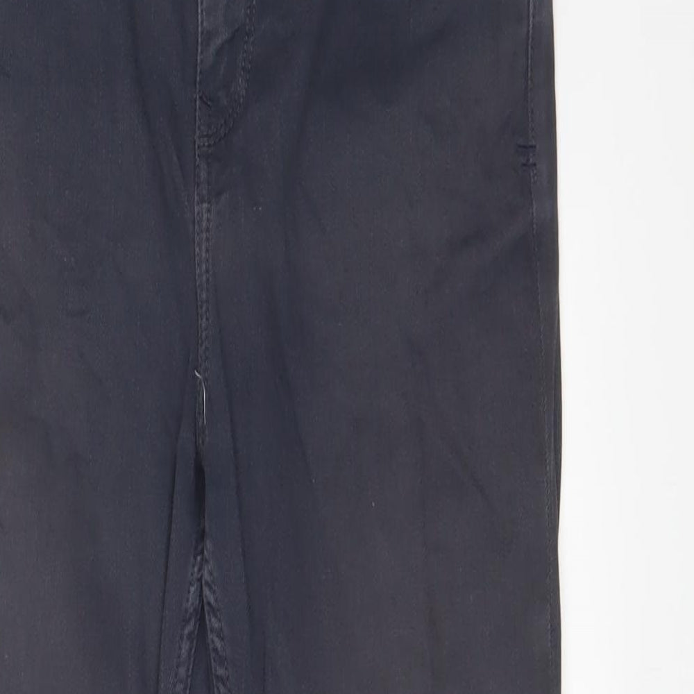 Fat Face Womens Blue Cotton Cropped Jeans Size 12 L24 in Regular Zip