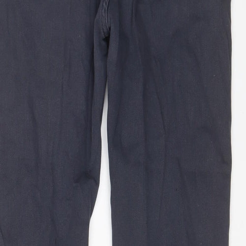 Fat Face Womens Blue Cotton Cropped Jeans Size 12 L24 in Regular Zip