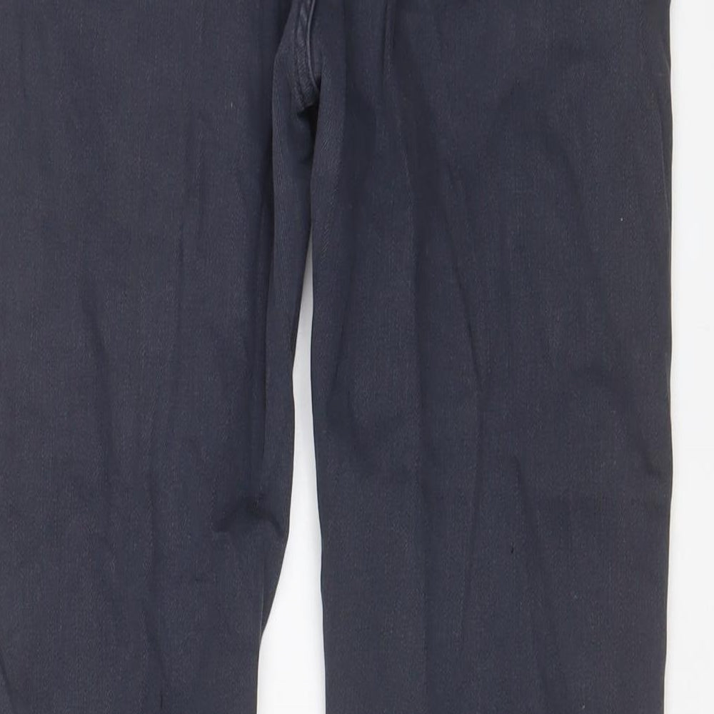 Fat Face Womens Blue Cotton Cropped Jeans Size 12 L24 in Regular Zip