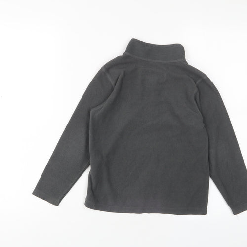 Regatta Boys Grey Polyester Pullover Sweatshirt Size 7-8 Years Zip - Logo, Embroidered