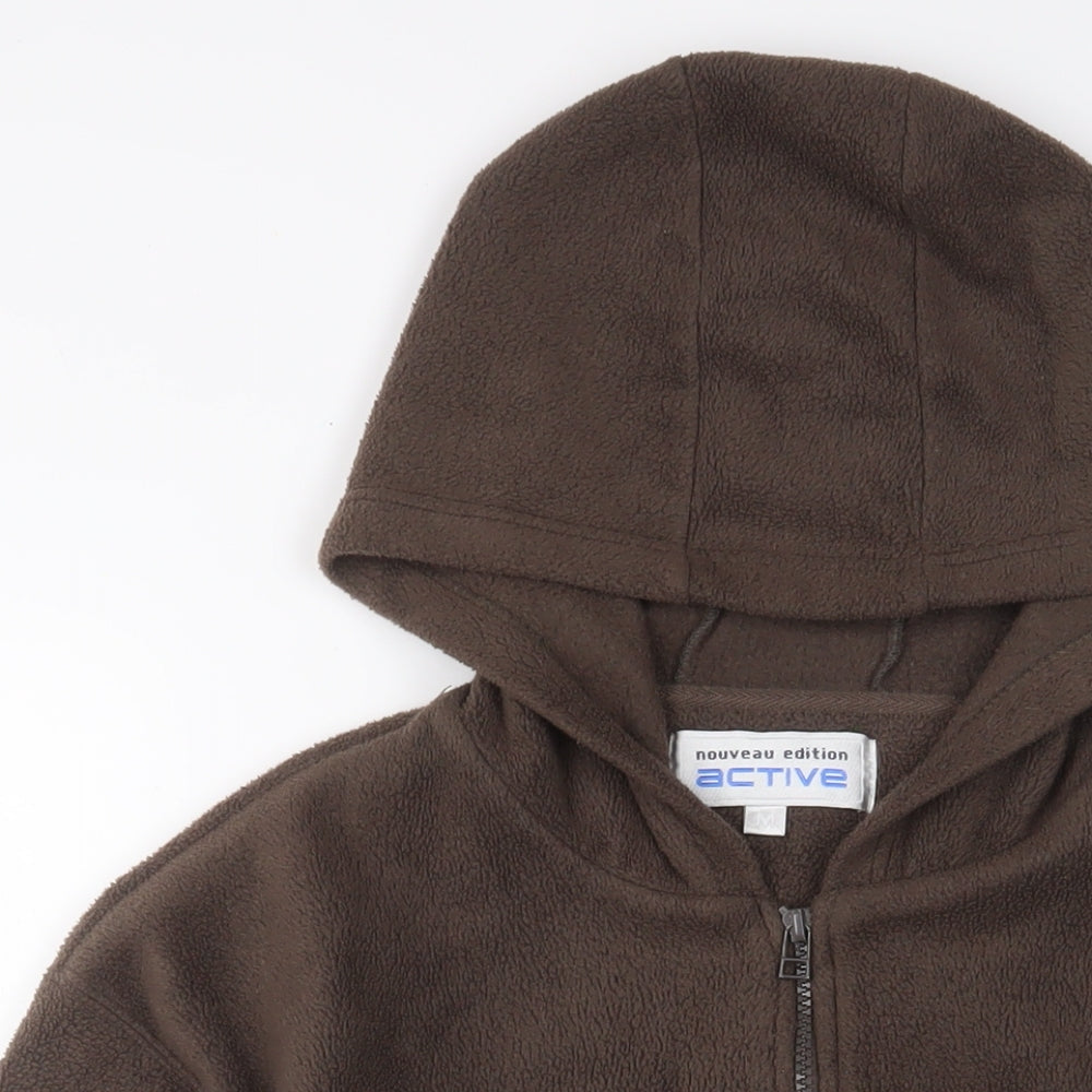 Nouveau Edition Mens Brown Jacket Size M Zip - Pockets