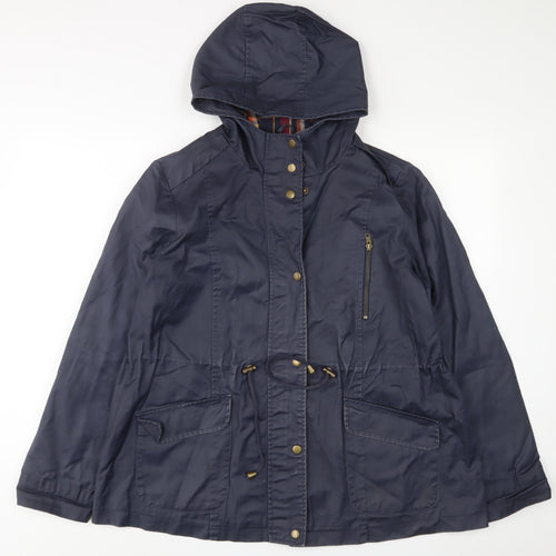 Debenhams Womens Blue Jacket Coat Size 16 Button - Pockets
