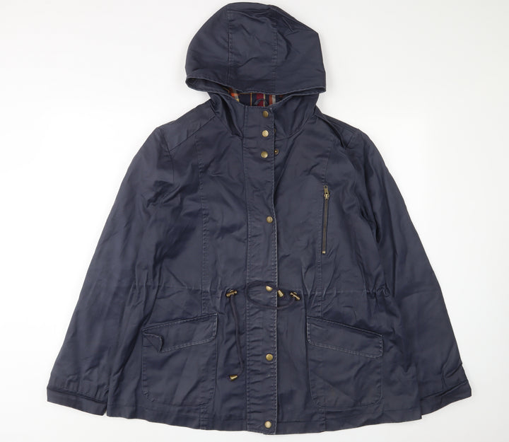 Debenhams Womens Blue Jacket Coat Size 16 Button - Pockets