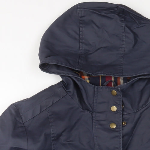 Debenhams Womens Blue Jacket Coat Size 16 Button - Pockets