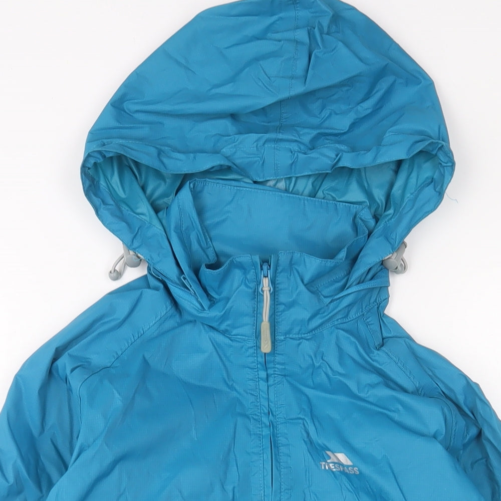 Trespass Womens Blue Jacket Coat Size M Zip - Zip Pockets