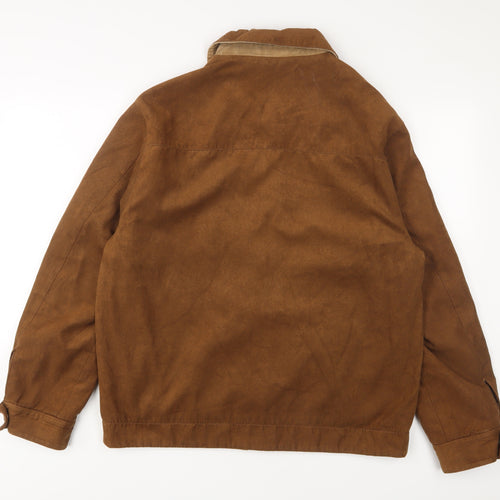 Gap Mens Brown Jacket Size L Zip - Pockets