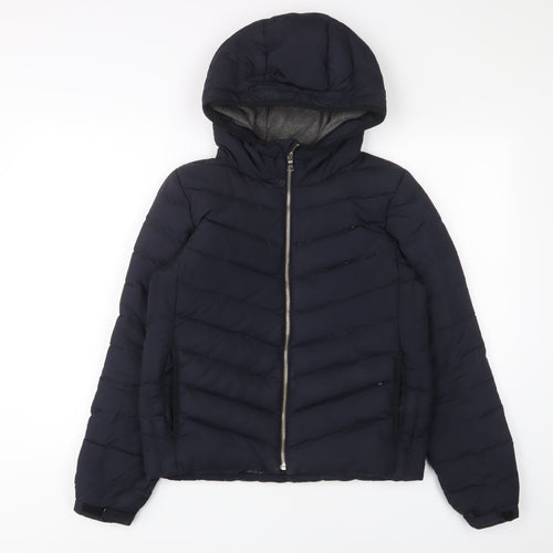 Gap Womens Blue Quilted Coat Size XS Zip - Pockets