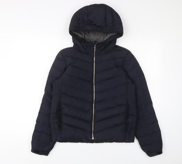 Gap Womens Blue Quilted Coat Size XS Zip - Pockets