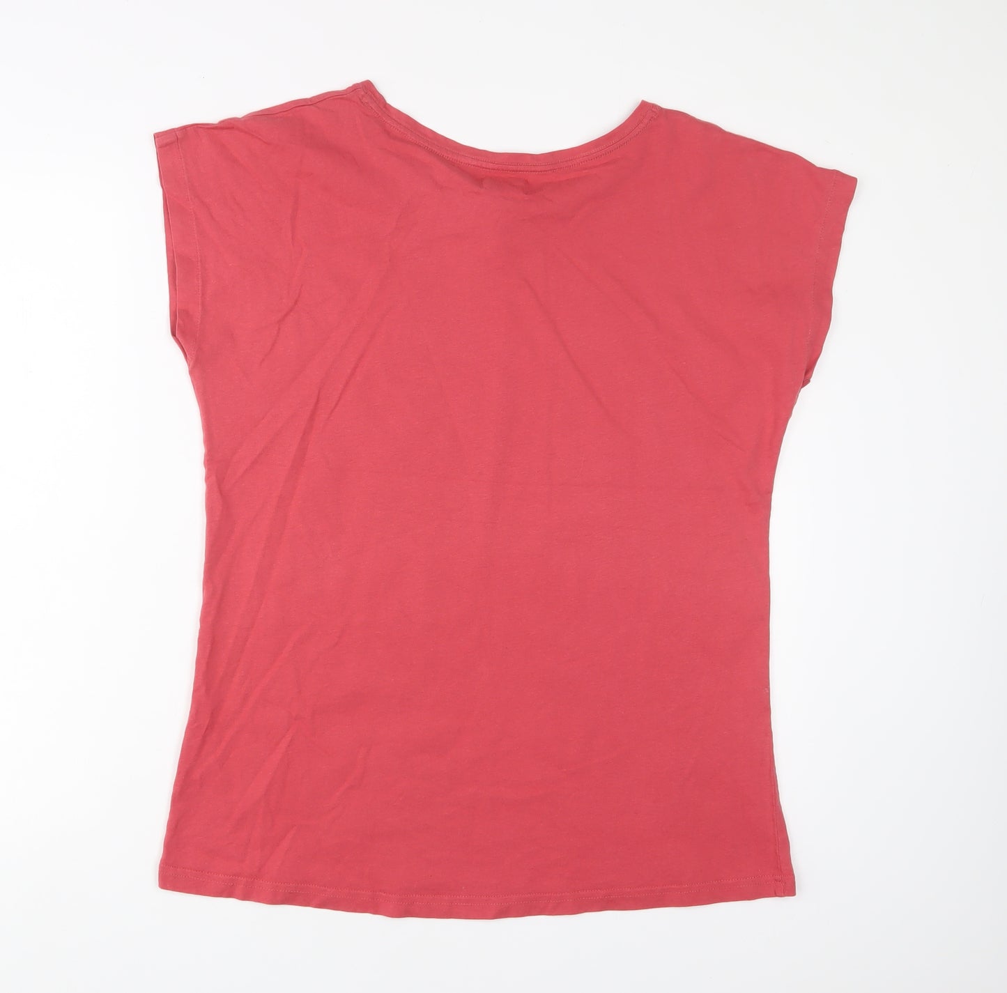 Saltrock Womens Red Cotton Basic T-Shirt Size 16 Boat Neck