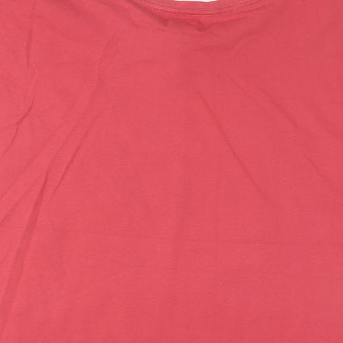 Saltrock Womens Red Cotton Basic T-Shirt Size 16 Boat Neck
