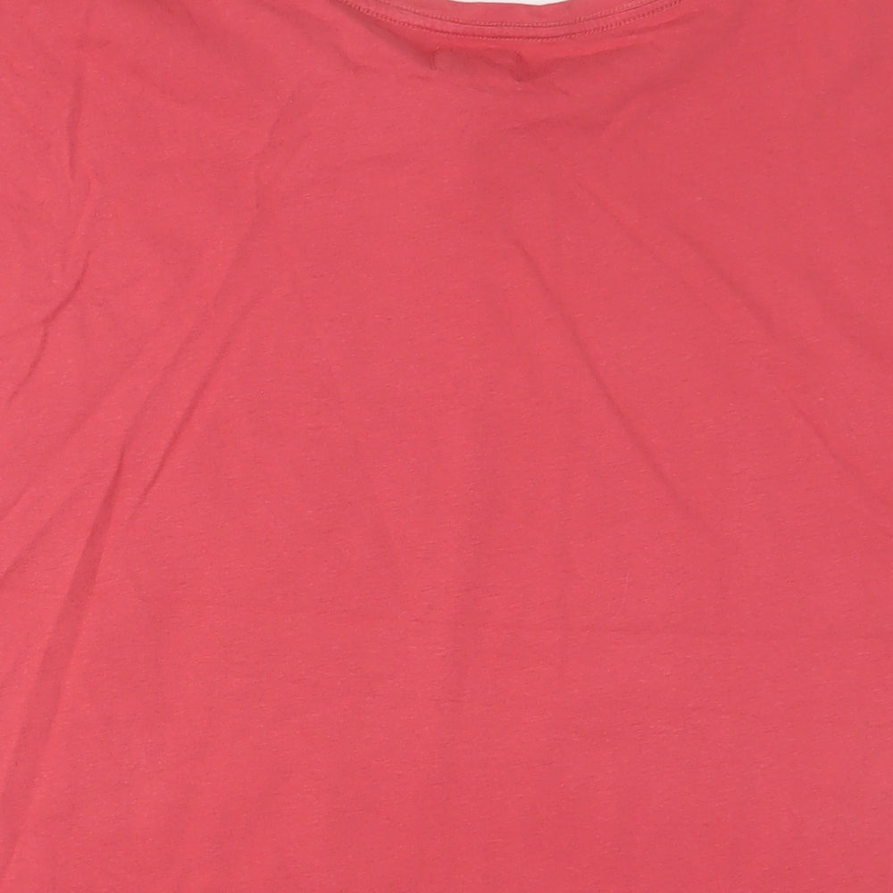 Saltrock Womens Red Cotton Basic T-Shirt Size 16 Boat Neck