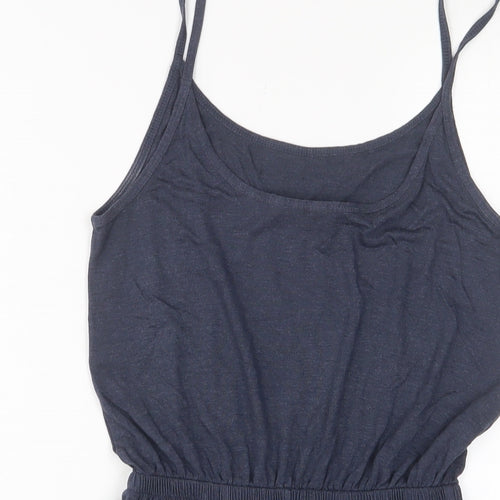 H&M Womens Blue Polyester Playsuit One-Piece Size XS Pullover