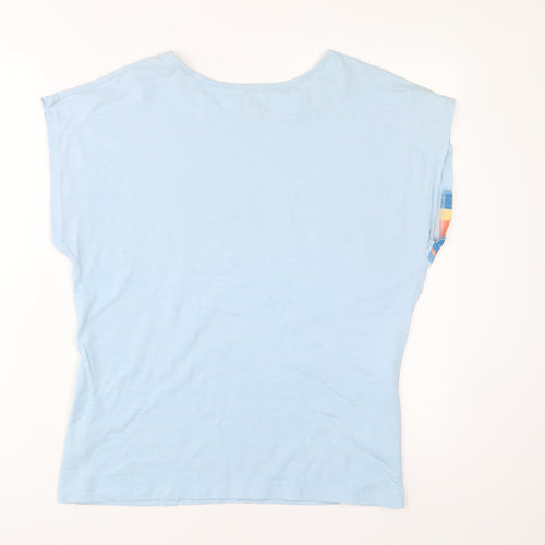 Saltrock Womens Blue Cotton Basic T-Shirt Size 16 Boat Neck