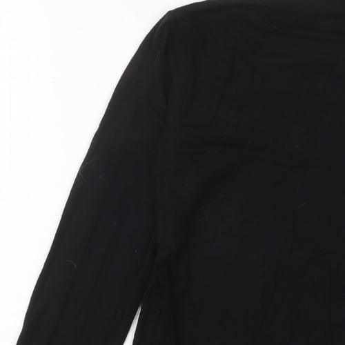 ASOS Womens Black Viscose Basic T-Shirt Size 8 High Neck