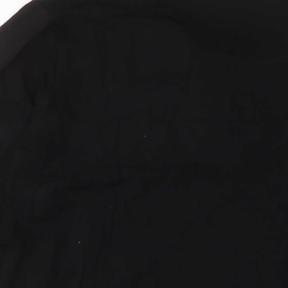 Cavita Womens Black Viscose Basic T-Shirt Size 18 Scoop Neck - Jewels