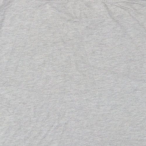 New Look Womens Grey Cotton Basic T-Shirt Size M Crew Neck