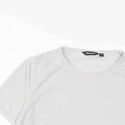 Rohan Womens Grey Polyester Basic T-Shirt Size S Crew Neck