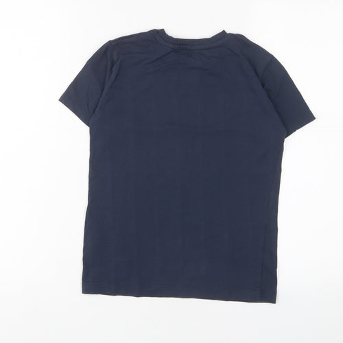 NEXT Boys Blue Cotton Basic T-Shirt Size 8 Years Crew Neck Pullover