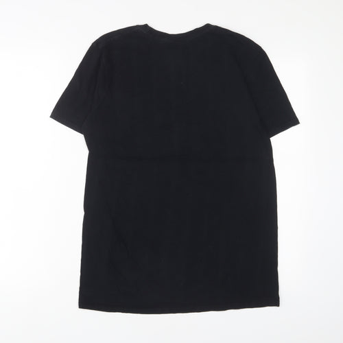 Batman Mens Black Cotton T-Shirt Size M Crew Neck